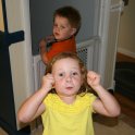 Amber puts on a funny face